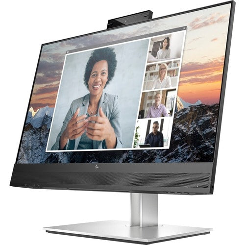 Monitor LCD Full HD HP E24m G4 de 24" con cámara web - 16:9 - Negro, plateado