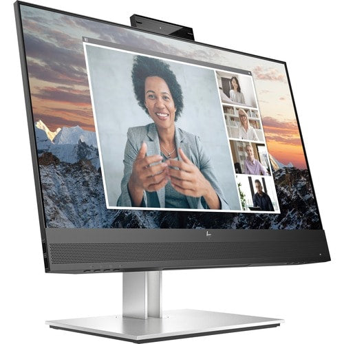 Monitor LCD Full HD HP E24m G4 de 24" con cámara web - 16:9 - Negro, plateado
