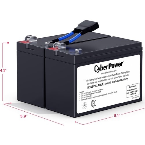 Cyber Power CyberPower RB1270X2D Battery Unit - 7000 mAh - 12 V DC - L