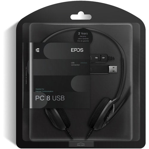 Auriculares USB EPOS PC 8 - Estéreo - USB Tipo A - Con cable - 32 Ohm - 42 Hz t