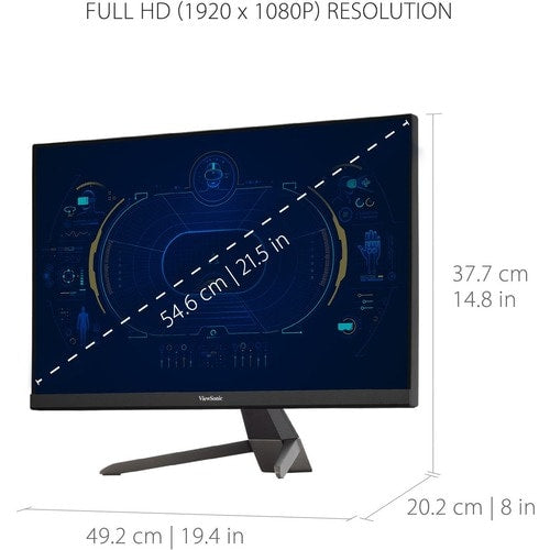 Moniteur LED Full HD ViewSonic Entertainment VX2267-MHD 22 pouces - 16:9