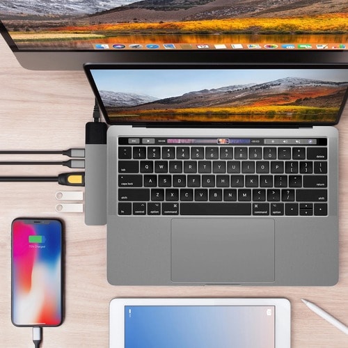 Concentrador USB-C 6 en 2 HyperDrive Net para MacBook Pro/Air