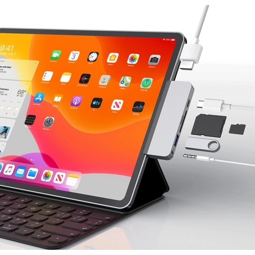 Concentrador USB-C 6 en 1 Hyperdrive para iPad Pro/Air Mini 6
