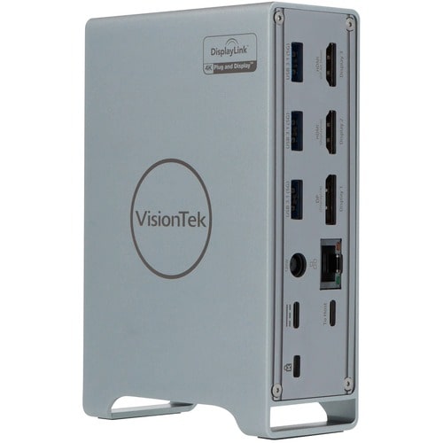 Station d'accueil VisionTek VT7100 triple écran 4K USB-C avec puissance de 100 W