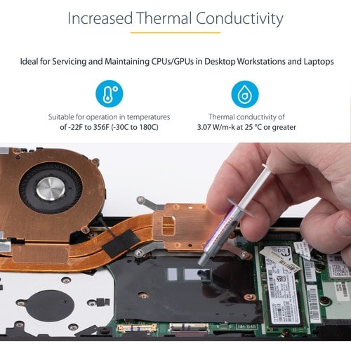 Pâte thermique StarTech.com, paquet de 5 seringues (1,5 g/unité), oxyde métallique