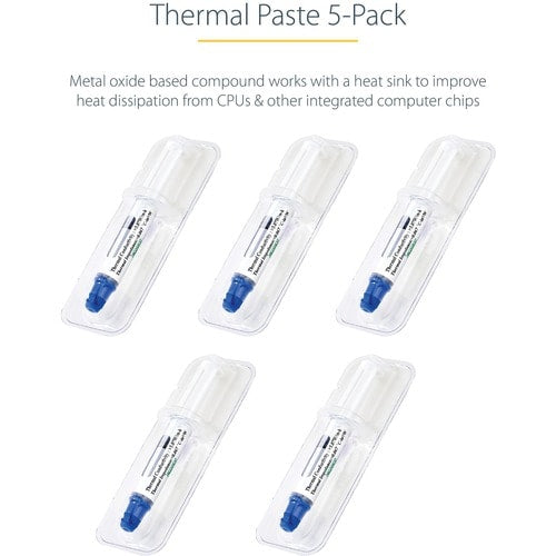 Pâte thermique StarTech.com, paquet de 5 seringues (1,5 g/unité), oxyde métallique