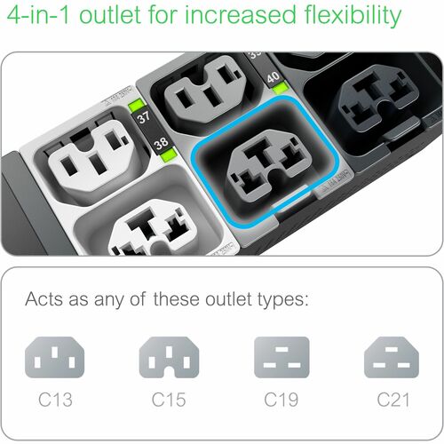Unité de distribution d'alimentation (PDU) APC by Schneider Electric NetShelter 42 prises - Commutée - IEC 6