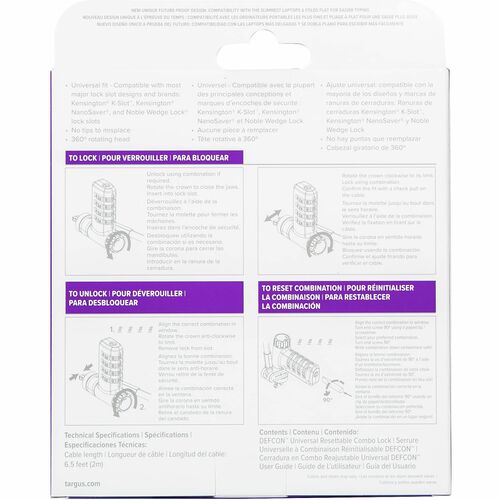 Targus DEFCON Ultimate Universal Resettable Combin