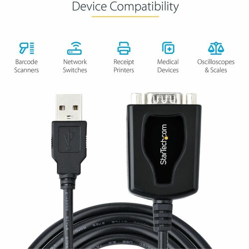 Câble USB vers série StarTech.com de 1 m avec rétention du port COM