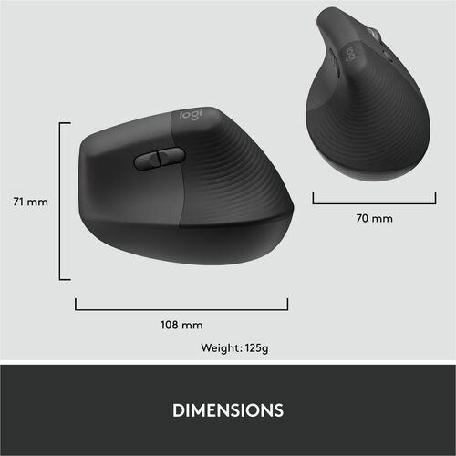 Souris Logitech Lift Ergo - Optique - Sans fil