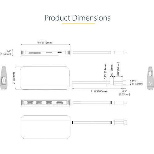 Adaptateur multiport USB-C StarTech.com, HDMI 4K 60 Hz