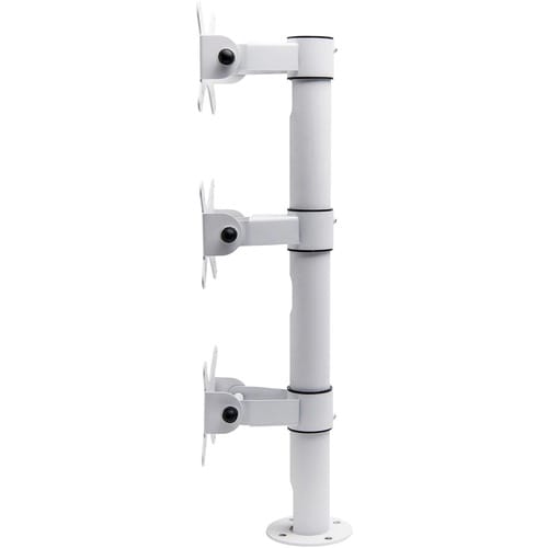 Soporte de poste Star Micronics para tableta - Blanco - Compatible con 3 pantallas - Pantalla de 22"