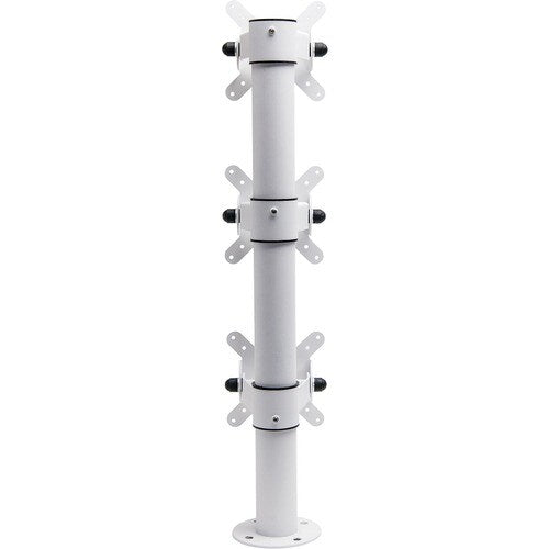 Soporte de poste Star Micronics para tableta - Blanco - Compatible con 3 pantallas - Pantalla de 22"