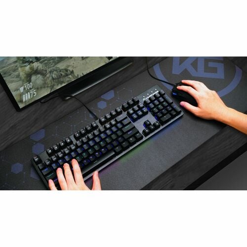 TECLADO MECÁNICO KALIBER GAMING RGB CON INTERRUPTORES MARRONES