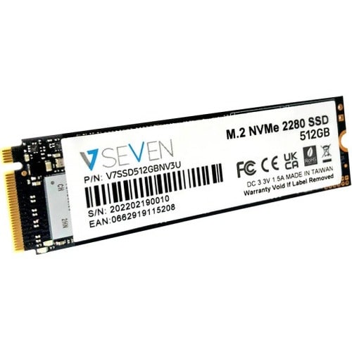 Disque SSD V7 NVME GEN3X4 M.2 NVME 3D TLC de 512 Go