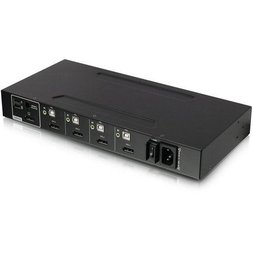 CONMUTADOR KVM DE 4 PUERTOS CON AUDIO Y VISUALIZACIÓN ÚNICA