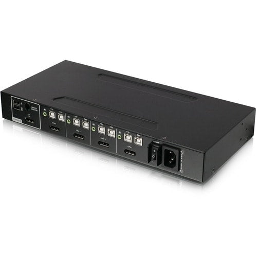 KIT DE CONMUTADOR KVM HDMI UNIV SEC DE 4 PUERTOS CON PUERTO DE PANTALLA DE VISTA ÚNICA