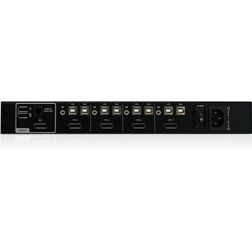 KIT DE CONMUTADOR KVM HDMI UNIV SEC DE 4 PUERTOS CON PUERTO DE PANTALLA DE VISTA ÚNICA