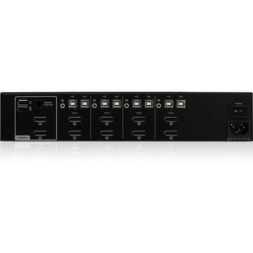 KIT DE CONMUTADOR KVM UNIVERSAL HDMI DE 4 PUERTOS CON PUERTO DE PANTALLA DE DOBLE VISTA