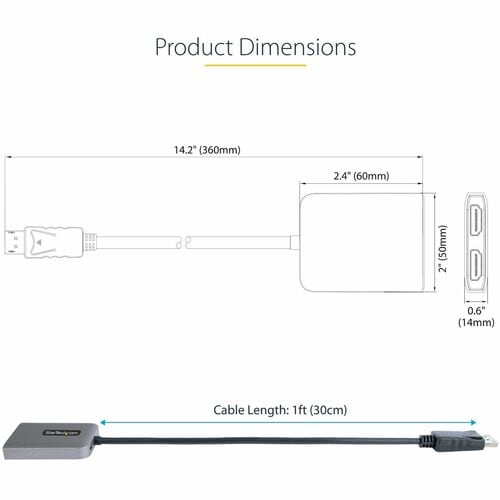 StarTech.com DP to Dual HDMI MST HUB