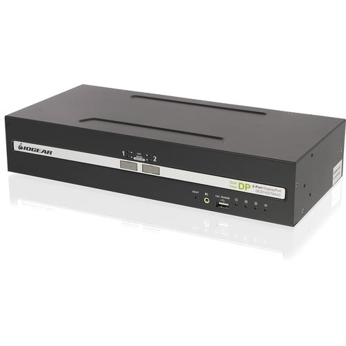 CONMUTADOR KVM DE 2 PUERTOS CON VISUALIZACIÓN DOBLE, AUDIO Y SOPORTE CAC
