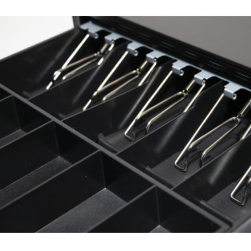 Tiroir-caisse apg Arlo - 3 billets - 5 pièces - Acier - Noir - Hauteur 88,90 mm