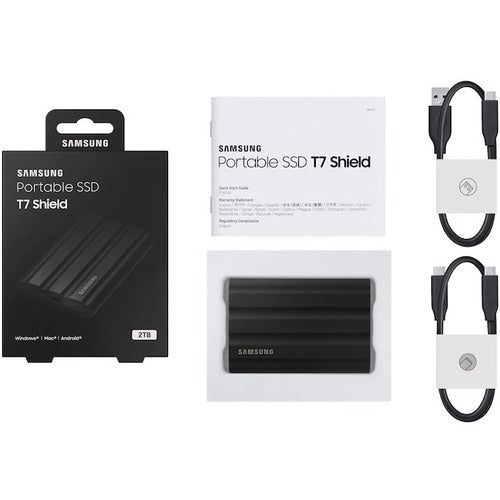 USB 3.2 GEN. 2 T7 SHIELD 1TB PORTABLE SSD - BLACK