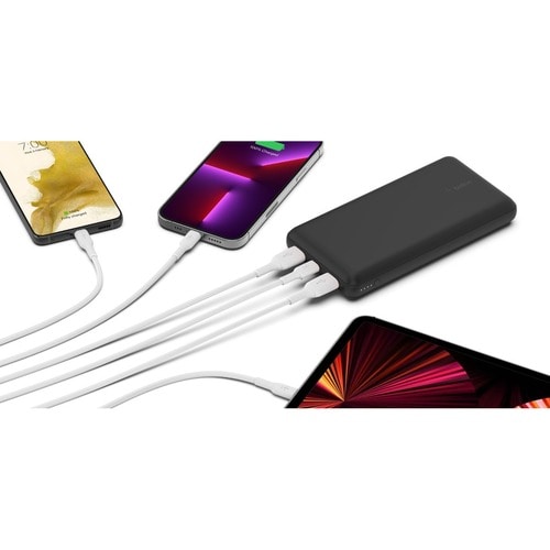 Banco de energía USB Belkin de 15 W y 3 puertos - 20 000 mAh