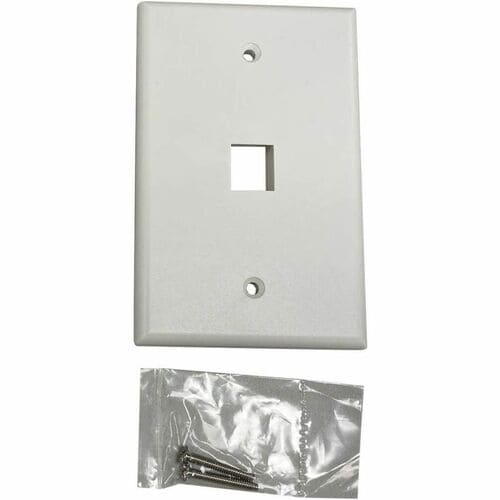 Tripp Lite by Eaton Safe-IT 1-Port Single-Gang Keystone Wall Plate, Antibacterial, Ivory M