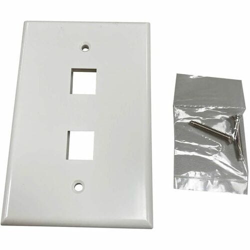 Placa de pared Keystone de una sola unidad Safe-IT de Tripp Lite by Eaton, de 2 puertos, antibacteriana