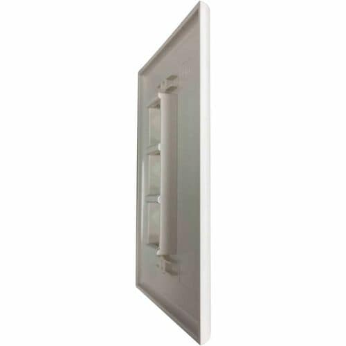 Placa de pared Keystone de una sola unidad Safe-IT de Tripp Lite by Eaton, 3 puertos, antibacteriana, color marfil M