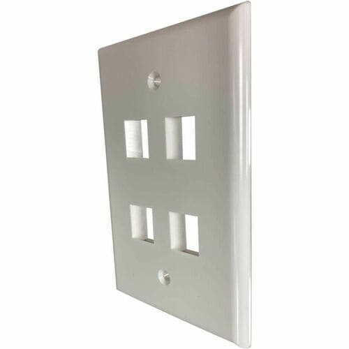Placa de pared Keystone de una sola unidad Safe-IT de Tripp Lite by Eaton, 4 puertos, antibacteriana