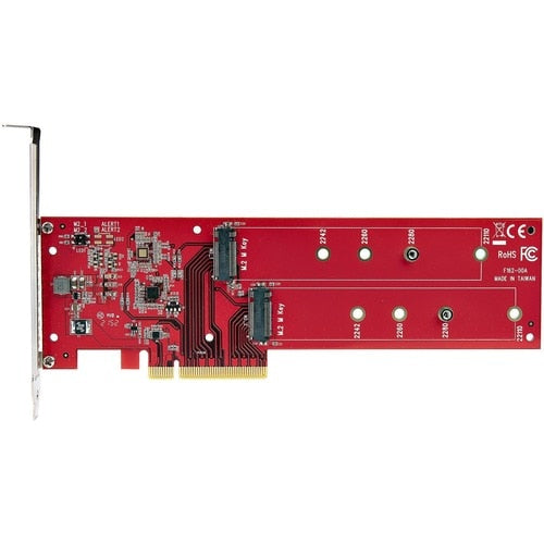 CARTE ADAPTATEUR SSD DOUBLE M.2 PCIE AVEC BIFURCATION PCIE 4.0