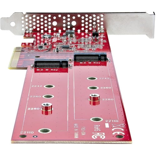 CARTE ADAPTATEUR SSD DOUBLE M.2 PCIE AVEC BIFURCATION PCIE 4.0