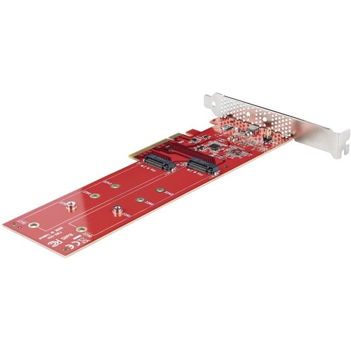 CARTE ADAPTATEUR SSD DOUBLE M.2 PCIE AVEC BIFURCATION PCIE 4.0