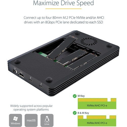 GABINETE THUNDERBOLT 3 NVME DE 4 BAHÍAS M.2 NVME 40 GBPS PCIE