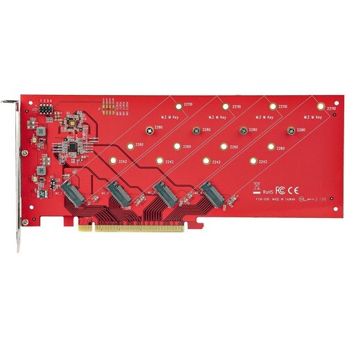 QUAD M.2 PCIE SSD ADAPTER CARD WITH BIFURCATION, PCIE 4.0