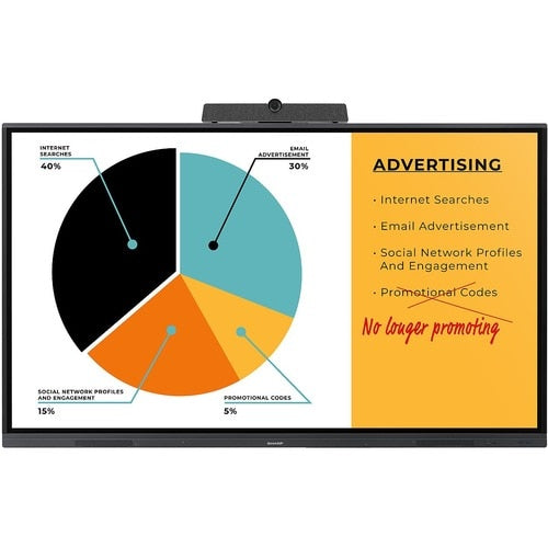 75IN SHARP INTERACTIVE TOUCH DISP 4KUHD MULTITOUCH USBC
