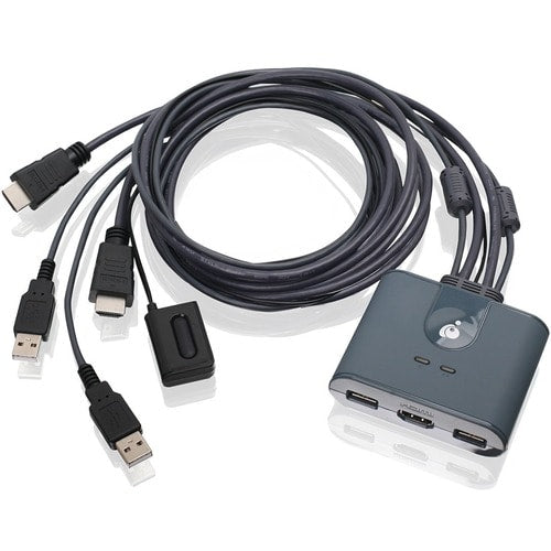 COMMUTATEUR KVM FULL HD 2 PORTS AVEC CONNEXIONS HDMI ET USB