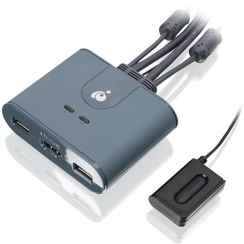COMMUTATEUR KVM FULL HD 2 PORTS AVEC CONNEXIONS HDMI ET USB