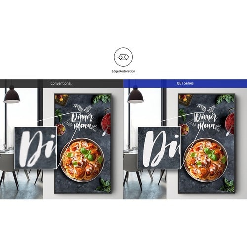 85 pouces 60 Hz D-LED 3 côtés sans BZL Design Cristal 2 HDMI IP5X