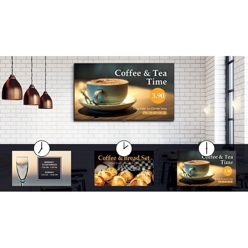 85 pouces 60 Hz D-LED 3 côtés sans BZL Design Cristal 2 HDMI IP5X