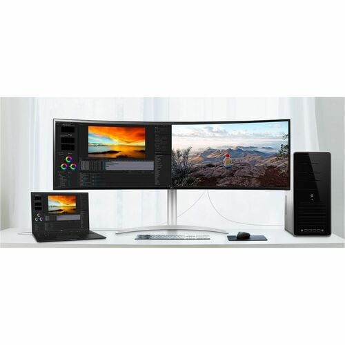 LG 49WQ95C-W 49\" Class UW-QHD Curved Screen Gaming LCD Monitor