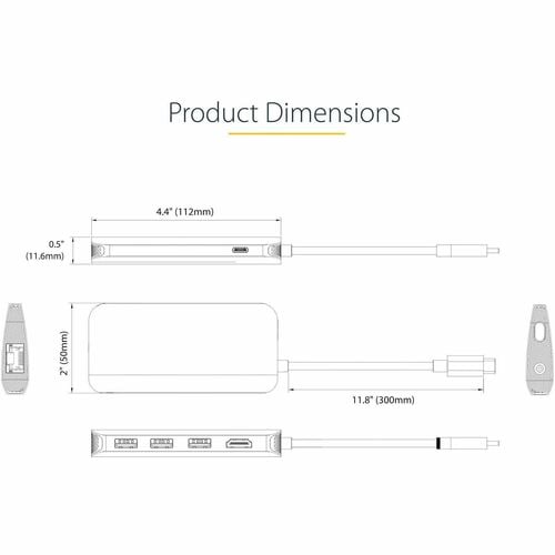 Adaptateur multiport USB-C StarTech.com, HDMI 4K 60 Hz