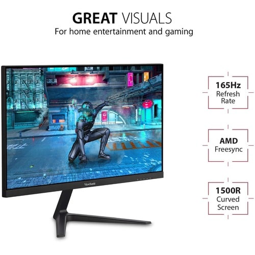 Moniteur LED incurvé Full HD ViewSonic OMNI VX2418C 24 pouces - 16:9 - Noir