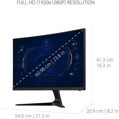 Moniteur LED incurvé Full HD ViewSonic OMNI VX2418C 24 pouces - 16:9 - Noir