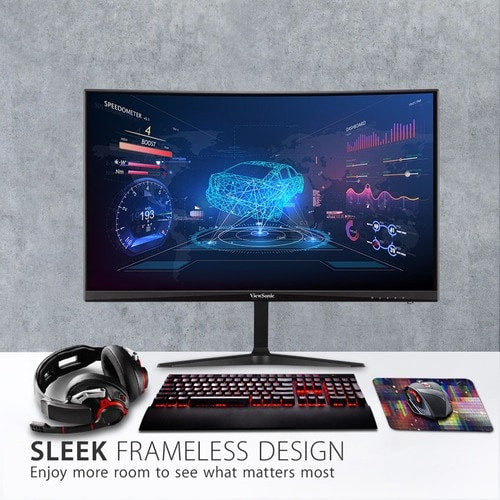 Moniteur LED incurvé Full HD ViewSonic OMNI VX2418C 24 pouces - 16:9 - Noir