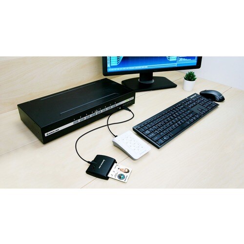 8 PORTS D'AFFICHAGE SIMPLE VUE HDMI UNISEC KVMSW AUDIOCAC PP4 TAA