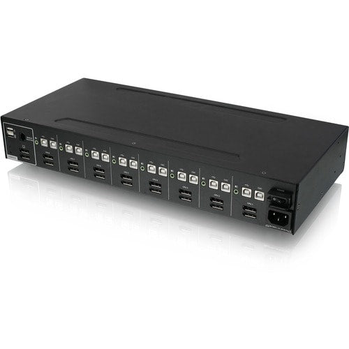 Commutateur KVM sécurisé à 8 ports avec affichage double vue et audio CAC PP4.0 TAA