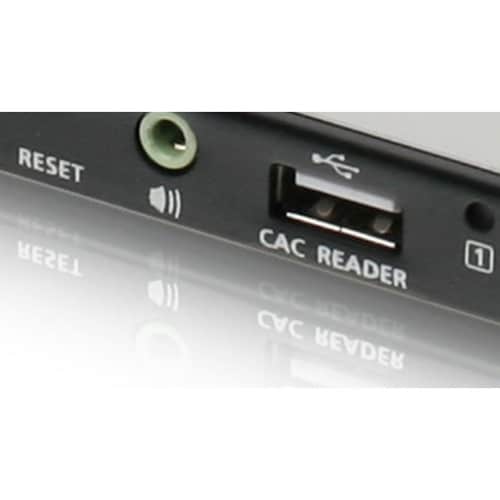 Commutateur KVM sécurisé à 8 ports avec affichage double vue et audio CAC PP4.0 TAA